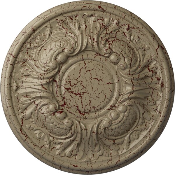 Ekena Millwork Wakefield Ceiling Medallion (Fits Canopies up to 3 5/8"), 11 3/4"OD x 1 1/4"P, Gobi Desert Crackle CM11WAGDC - main